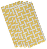 Geometric Decorative Napkin, Lemon, Set of 4