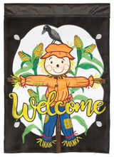 Fall Welcome Scarecrow Flag, Polyester, Large