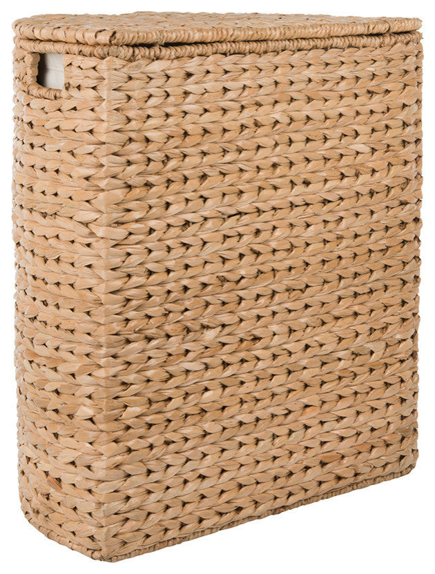 Sea Grass Half Moon Hamper/Laundry Basket With Removable Liner, Natural Color