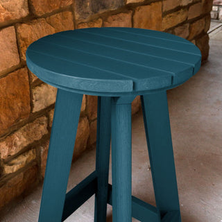 Birch Round Bar Height Stool, Nantucket Blue