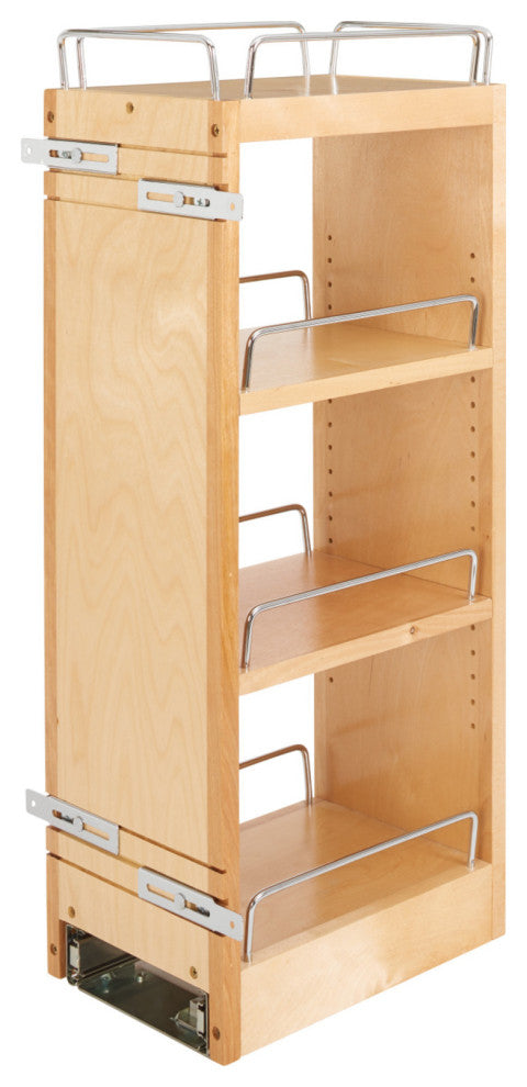 Wood Wall Cabinet Pull Out Organizer for 30" H Cabinets With BB Soft Close, 8"