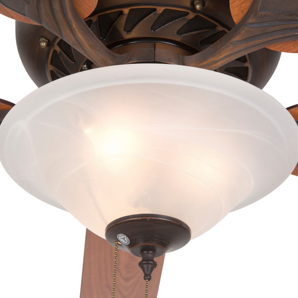 52" Ceiling Fan, Oil Rubbed Bronze Finish, 72" Lead Wire