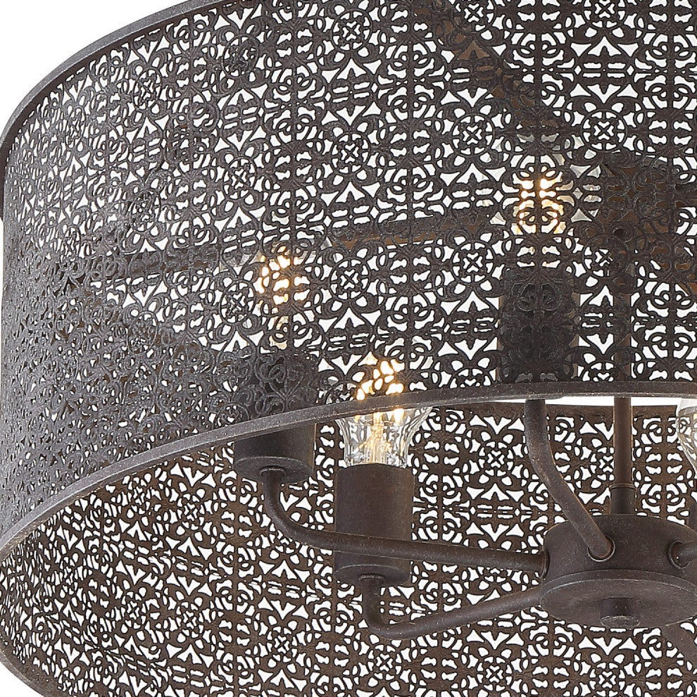 Jasmine 6 Light Forged Bronze Chandelier