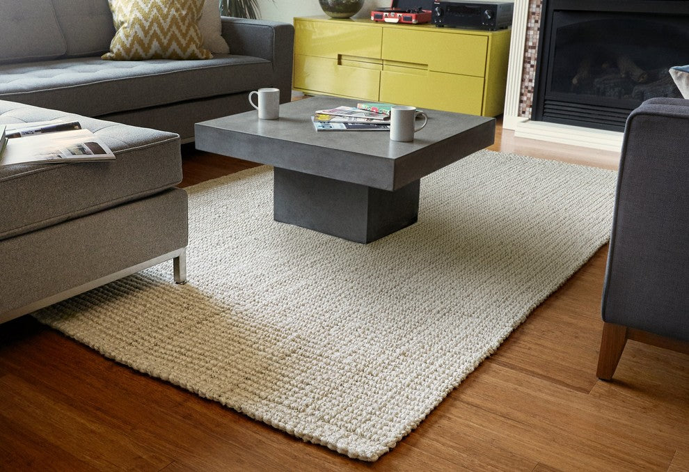 Andes Jute Rug, Ivory, 5'x8'