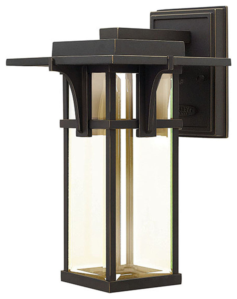 Hinkley Manhattan Small Wall Mount Lantern, Oil Rubbed Bronze