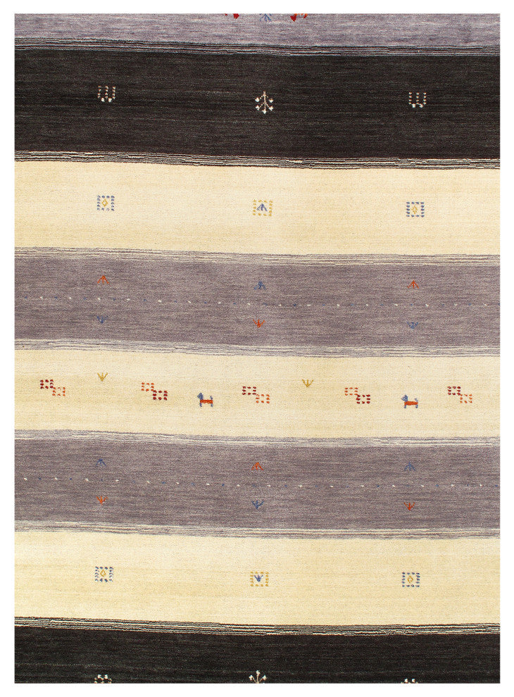 Multi Color Persian Hand Knotted Gabbeh Design 8'x10'