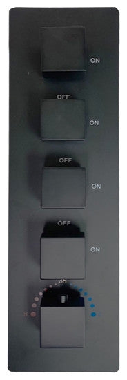 Venice 4 Functions Wall Mount Vertical Shower Mixer, Black
