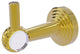 Pacific Beach Robe Hook with Twisted Accents, Polished Brass