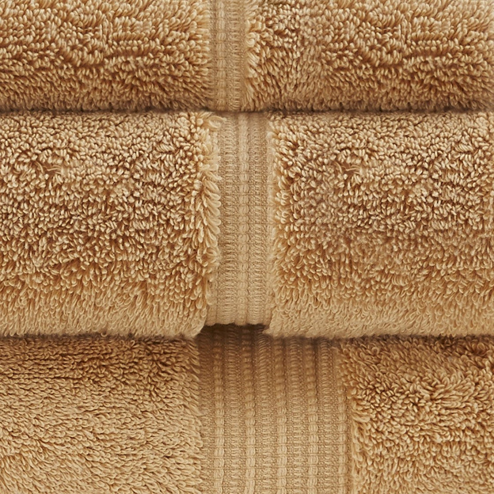 Croscill Adana 100% Turkish Cotton 800gsm Towel, Wheat, Washcloth