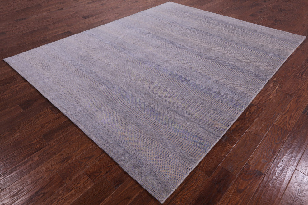 8' 2" X 10' 3" Wool and Silk Handmade Savannah Grass Rug Q11918