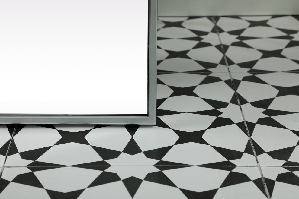 Metal Frame Rectangle Full Length Mirror 30X72 Inch, Silver