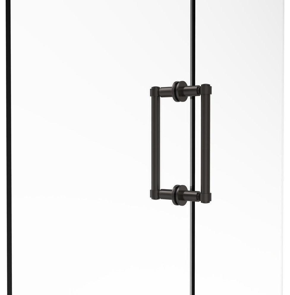Contemporary 8" Back to Back Shower Door Pull, Oil Rubbed Bronze
