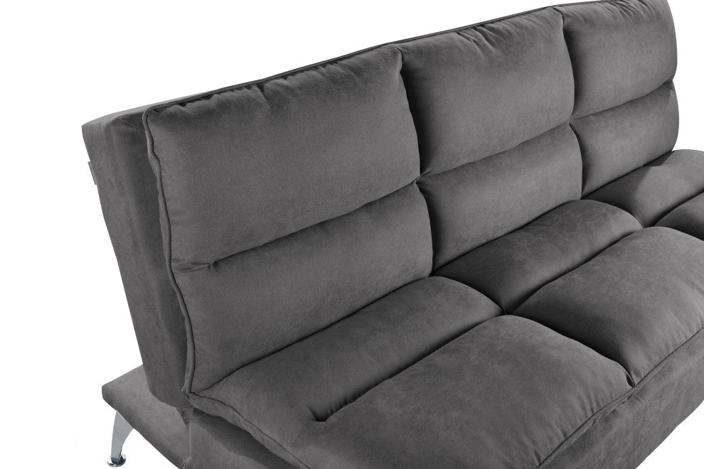 Sealy Santa Cruz Futon Sofa Convertible, Gray