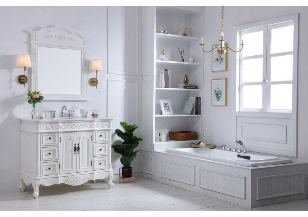 42" Single Bathroom Vanity Set, Antique White