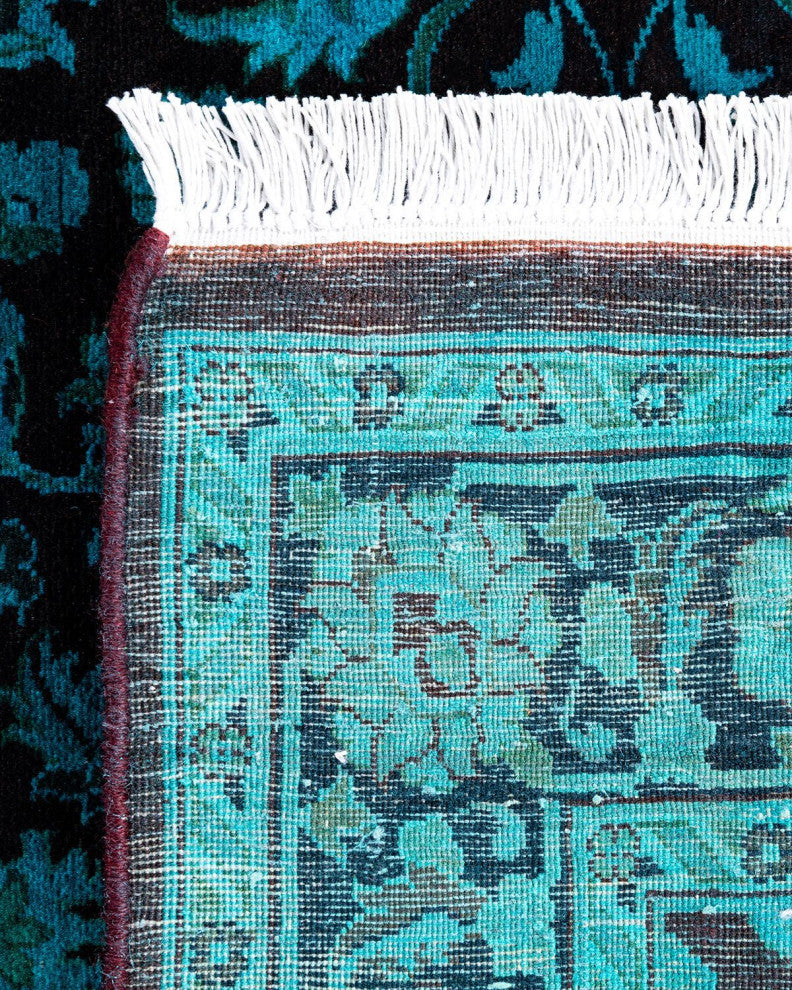 Overdyed, One-of-a-Kind Hand-Knotted Area Rug Red, 3'1"x5'1"