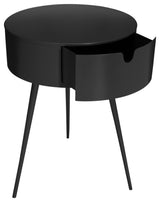 Bali Metal Side Table/Nightstand, Black