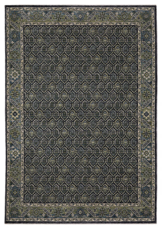 Oriental Weavers Eliana ELI01 Border Rug, Blue, 3'3"x5'