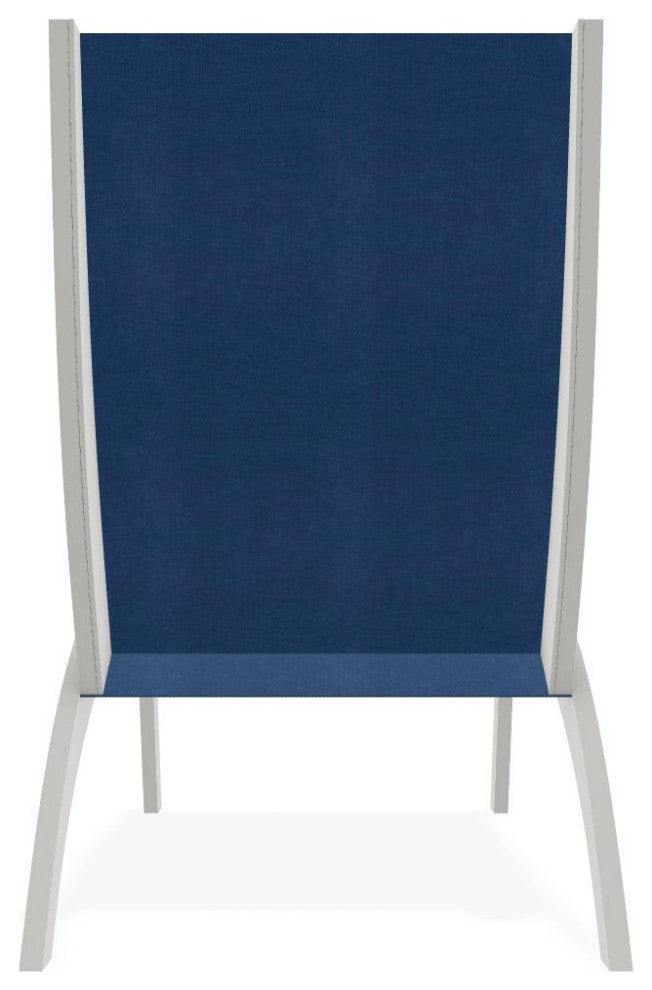 Dune Sling Stackable Outdoor Hydro-Lounge Chaise, Cobalt/Snow