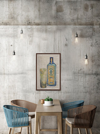 "Bombay Sapphire Time" Framed Painting Print, 20"x30"