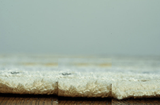 2"x8" Blue White Distressed Traditional Runner Rug