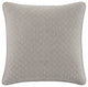 Anna Diamond Quilted Euro Sham, 27"x27", 1 Piece, Taupe