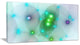 Green Fractal Lights in Fog, Abstract Wall Art Canvas, 40x20