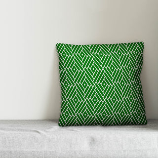Lime Colored Diamond Pattern Outdoor Throw Pillow, 18x18