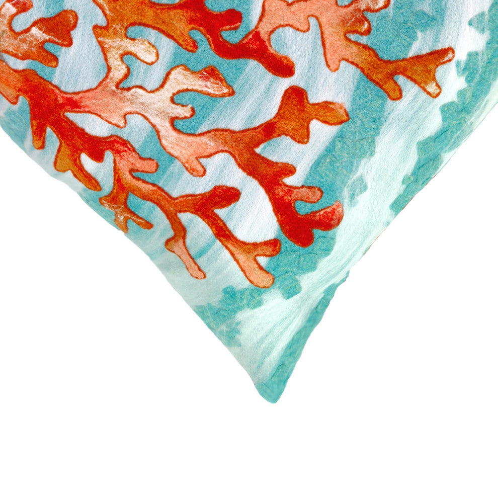 Visions II Coral Wave Pillow, 20"x20"