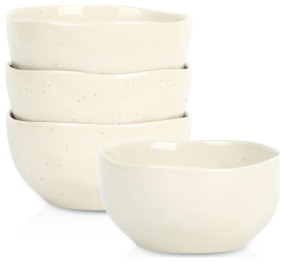 Stone Lain Mirella Stoneware Cereal Bowl Set of 4, Beige