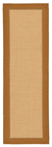 Deco Hand-Crafted Sisal Stair Treads, Stair Carpets with Wide Cotton Border, Sie