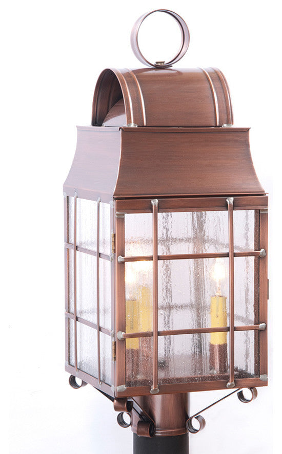 Washington Post Lantern, Antiqued Solid Copper