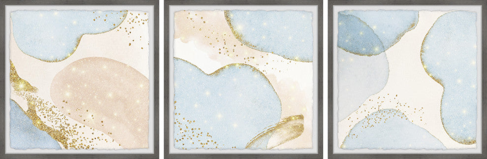 Abandoned Coast Triptych, 3-Piece Set, 24x24 Panels