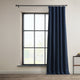 Faux Linen Darkening Curtain Single Panel, Indigo, 50"x120"