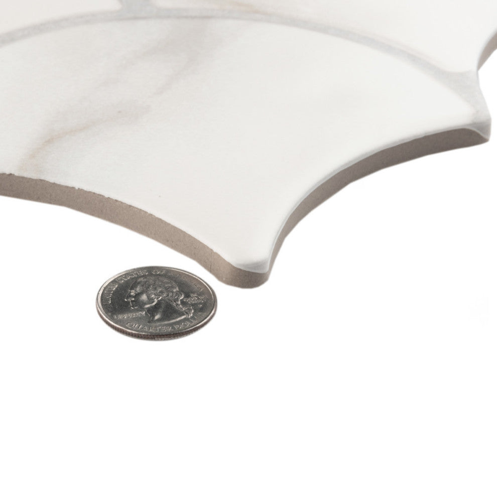 Scala Statuario Porcelain Floor and Wall Tile, Statuario