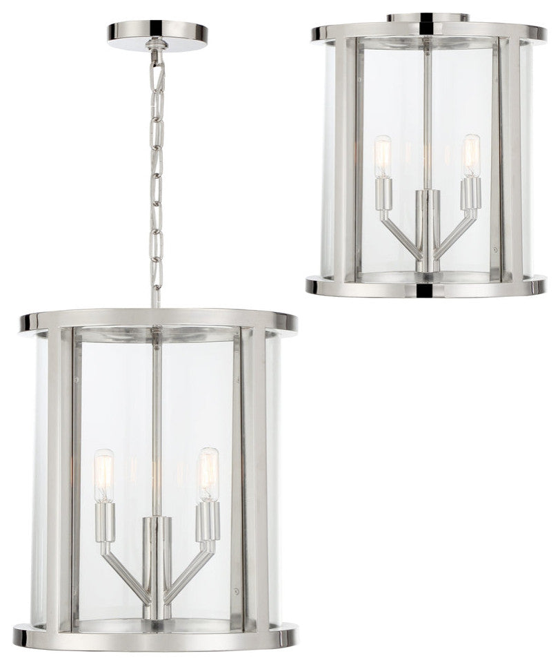 Crystorama DEV-B8004-PN_CEILING, 4-Light Ceiling Mount, Polished Nickel