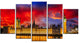 House of Parliament at River Thames, Cityscape Canvas Print, 60"x32", 5 Panels