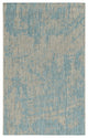 8'X11' Teal Machine Woven Abstract Strokes Indoor Outdoor Area Rug