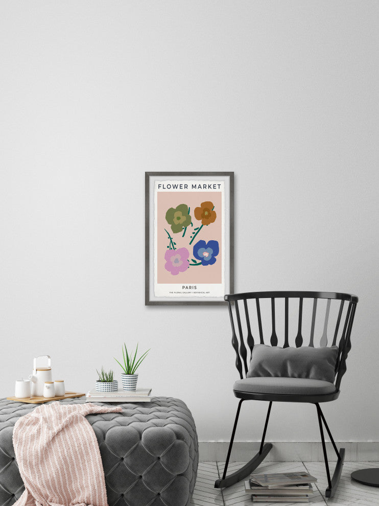 "Flower Market Paris" Framed Painting Print, 8x12