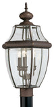 Generation Lighting Lighting 3-Light Outdoor Post Lantern, Bronze