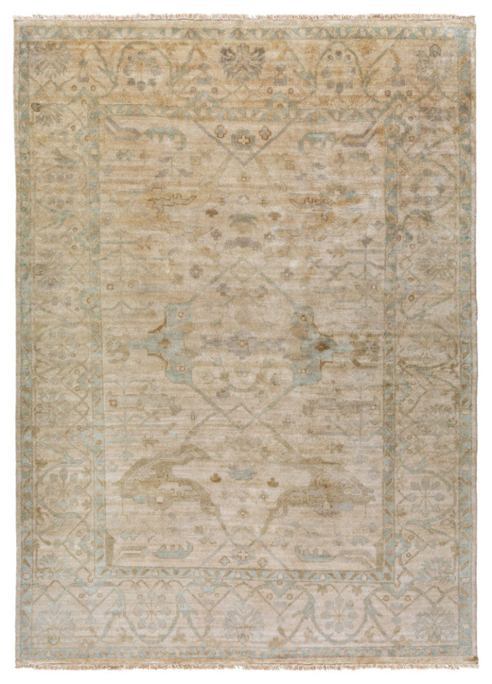 Surya Antique ATQ-1000 Traditional Area Rug, Sage, 8' x 11' Rectangle