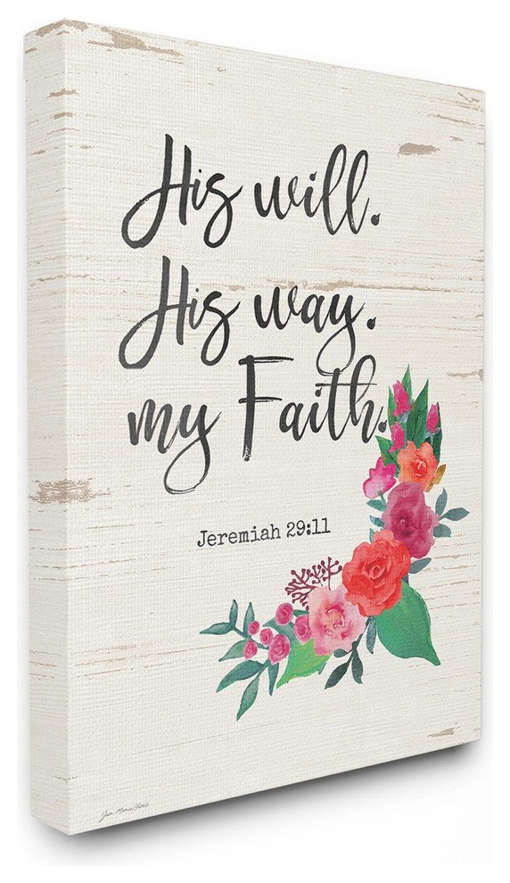 Stupell Ind. His Will Way And Faith Canvas Wall Art, 24 x 30
