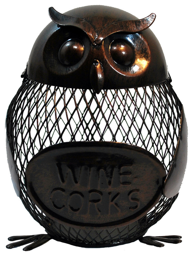 Metal Owl Wine Cork Holder