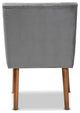 Venera Mid-Century Modern Dining Collection, Gray/Walnut Brown, Dining Chair