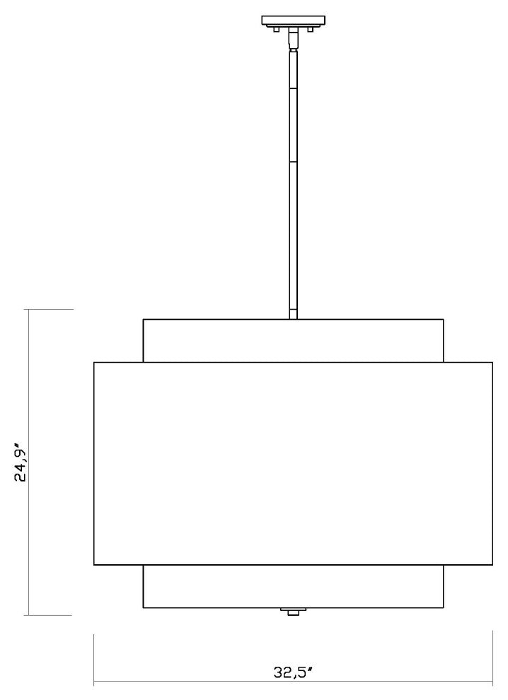 Zlite 739P32-BRZ-RB 4-Light Pendant, Bronze