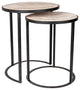 East at Main Mango Wood and Black Iron Nesting Tables (Set of 2)