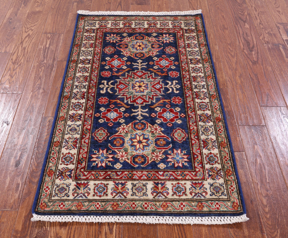 2' 7" X 4' 4" Super Kazak Hand Knotted Rug - Q12953