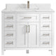 Cambridge 42 Single Sink Bath Vanity in White 1.5" Calacatta Laza