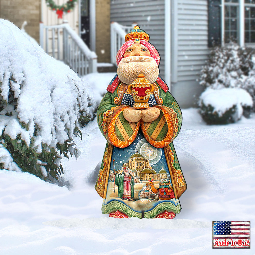 King Gaspar Wood Free Standing Outdoor Decor