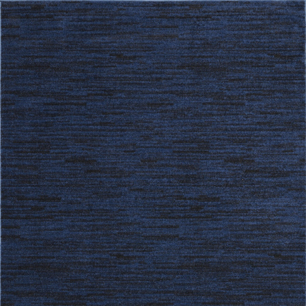 5' X 7' Midnight Blue Stain Resistant Indoor Outdoor Area Rug