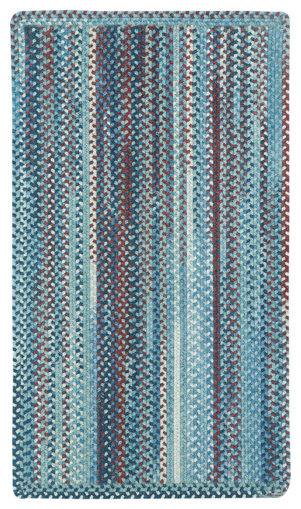 Capel Kill Devil Hill Blue 0210_425 Braided Rugs - 8' 6" Round